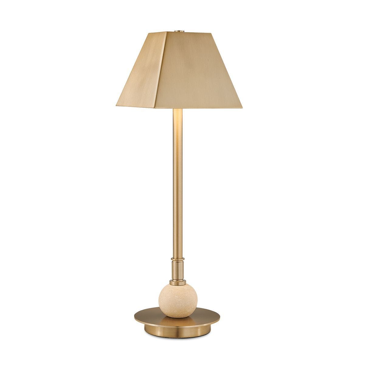 Nichols Rechargable Accent Lamp, Travertine - elegant lamps to enhance your room ambiance | Image 2 | InSTYLE Home & Rugs