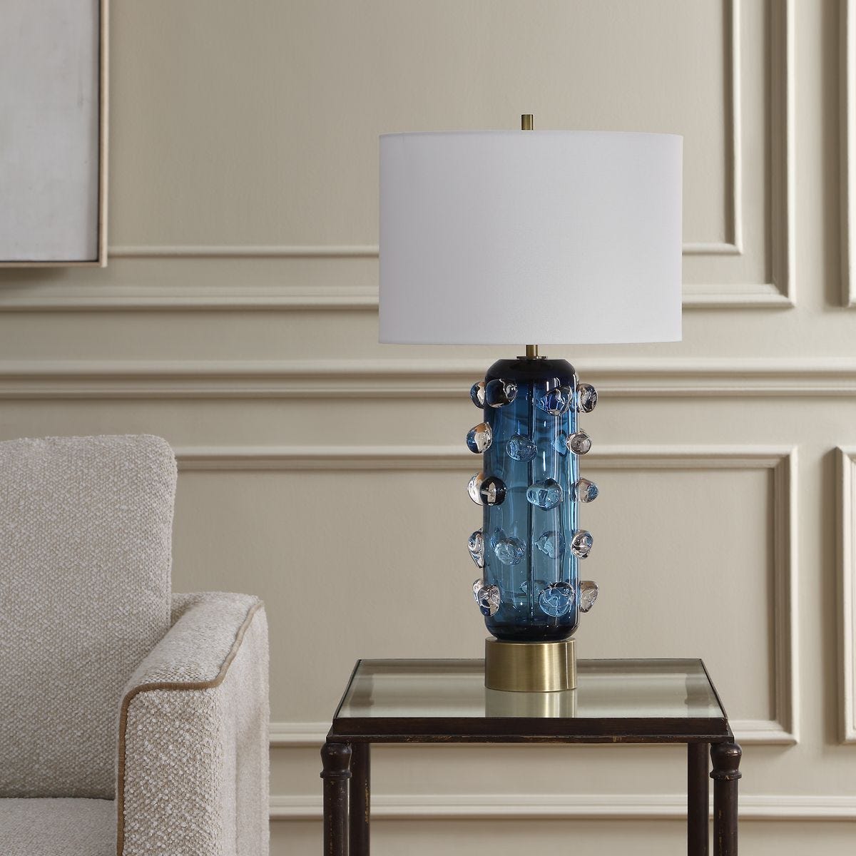 Aura Table Lamp, Blue - perfect lighting for modern homes | Image 3 | InSTYLE Home & Rugs