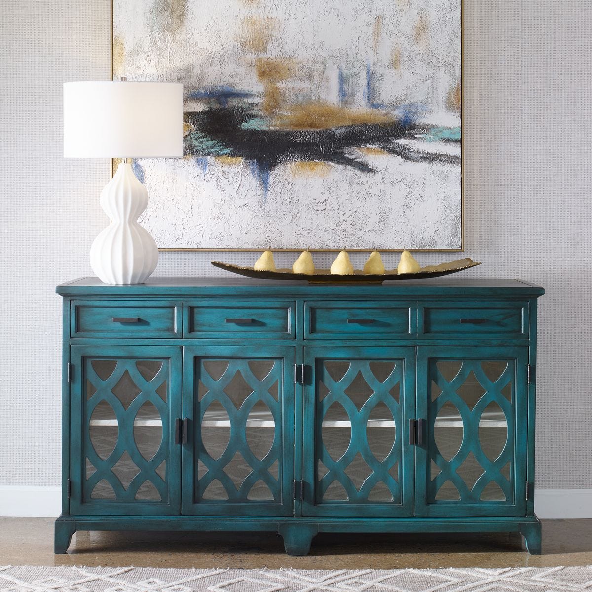Oksana Credenza - wooden storage credenza with drawers and cabinets for versatile storage | Image 2 | InSTYLE Home & Rugs