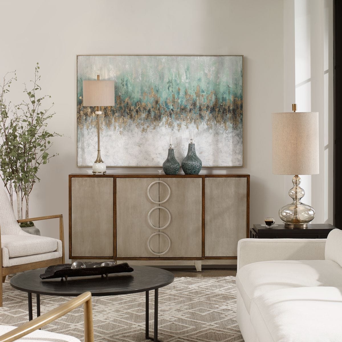 Divide Hand Painted Canvas - bold and creative art for unique interior décor | Image 1 | InSTYLE Home & Rugs