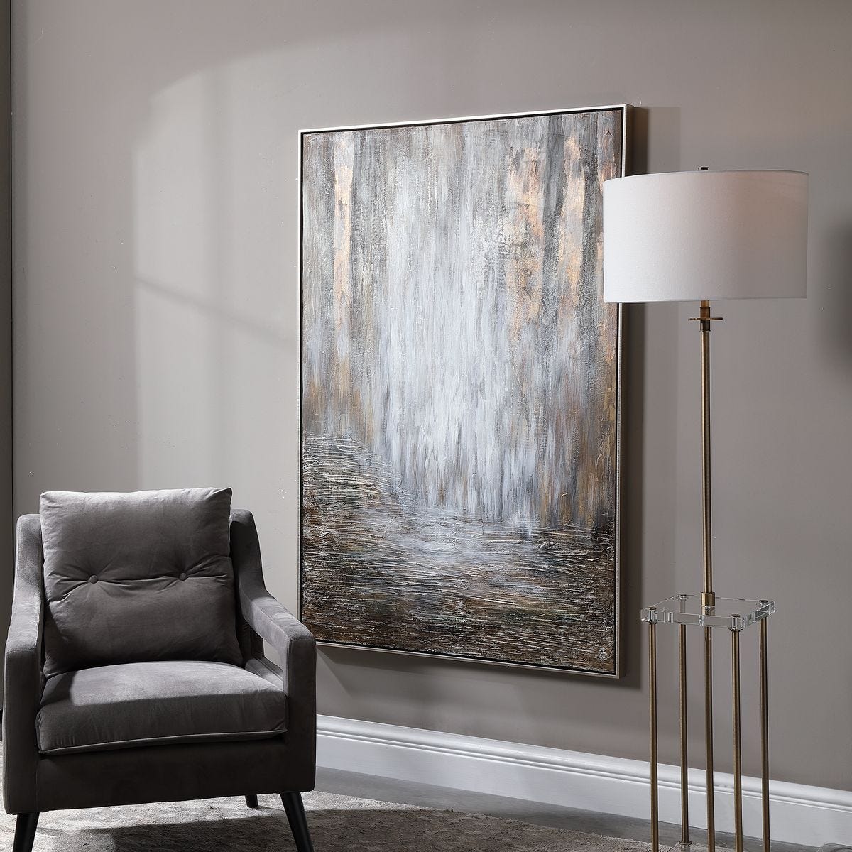 Desert Rain Hand Painted Canvas - timeless artwork that brings character to any space | Image 6 | InSTYLE Home & Rugs