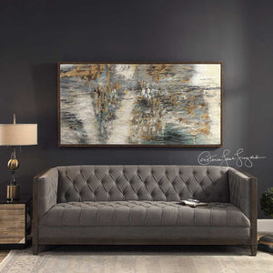 Behind The Falls Hand Painted Canvas - eye-catching art pieces to enhance your home design | Image 4 | InSTYLE Home & Rugs