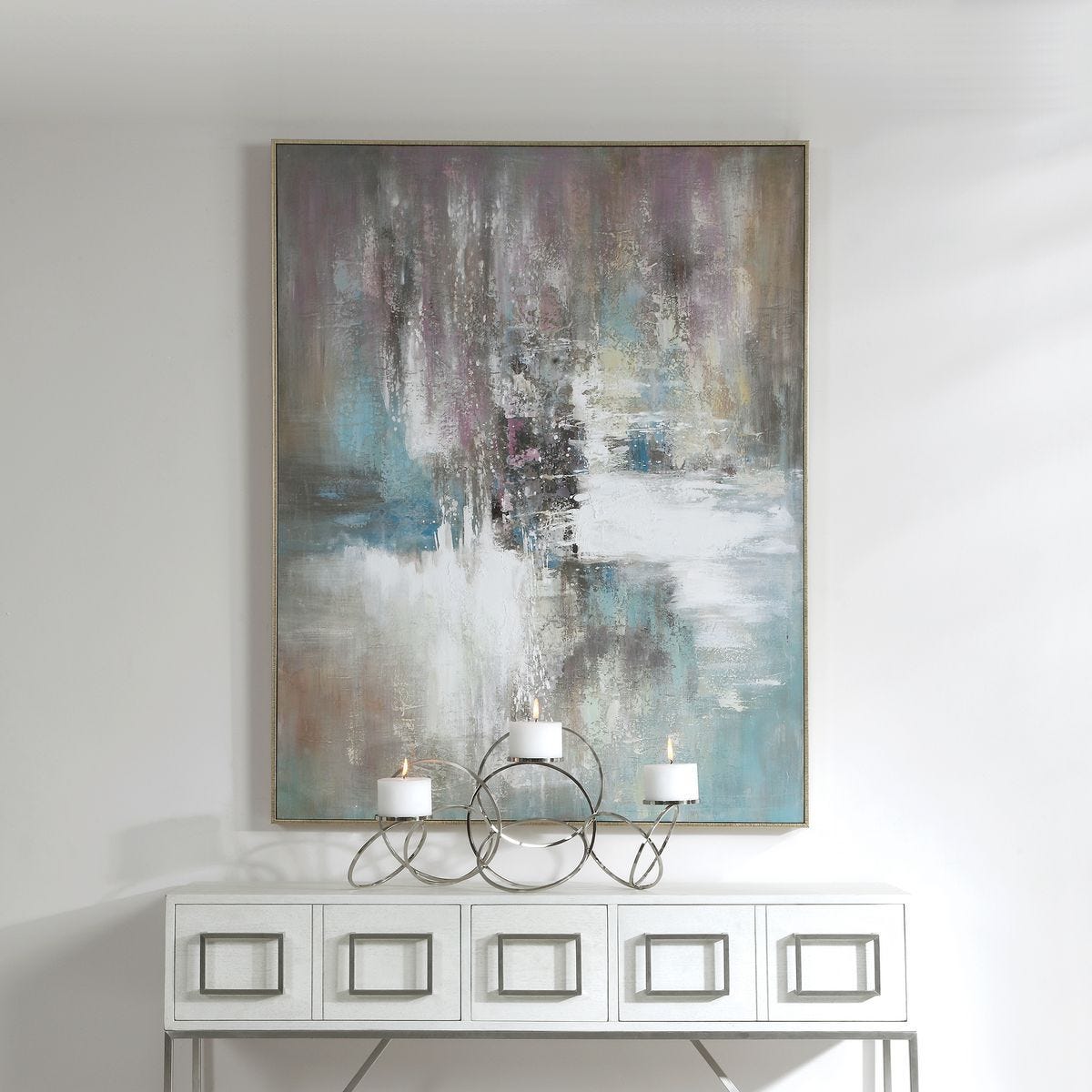 Elevation Hand Painted Canvas - bold and creative art for unique interior décor | Image 1 | InSTYLE Home & Rugs