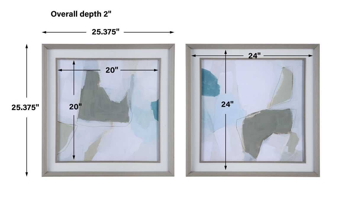 Mist Shapes Framed Prints, S/2 - eye-catching art pieces to enhance your home design | Image 7 | InSTYLE Home & Rugs