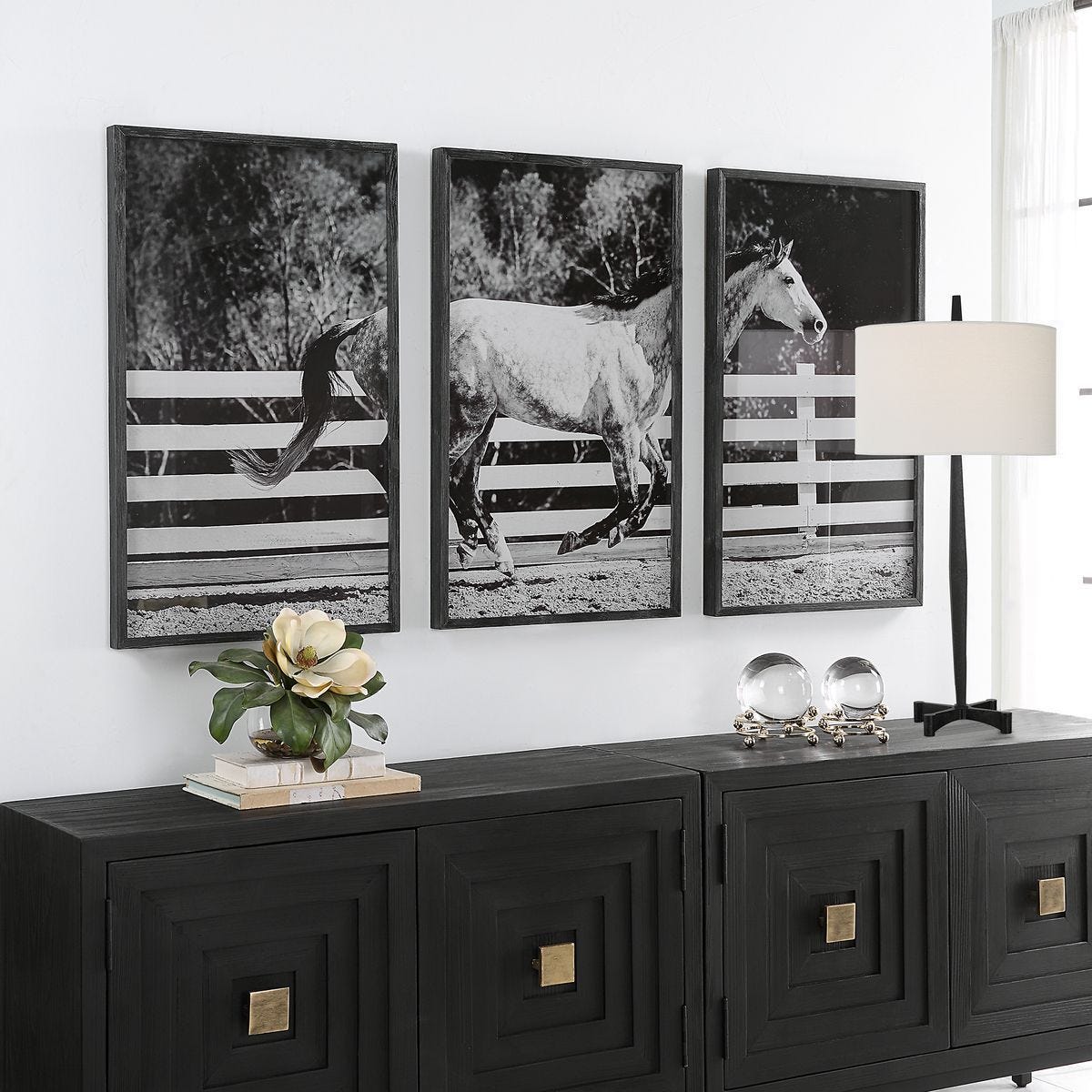 Galloping Forward Framed Prints, S/3 - timeless artwork that brings character to any space | Image 6 | InSTYLE Home & Rugs