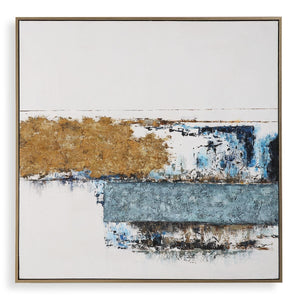 Stacked Against Hand Painted Canvas - bold and creative art for unique interior décor | Image 2 | InSTYLE Home & Rugs