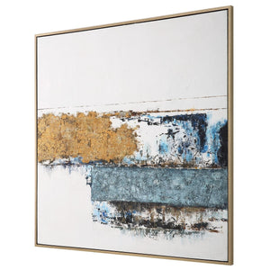 Stacked Against Hand Painted Canvas - bold and creative art for unique interior décor | Image 3 | InSTYLE Home & Rugs