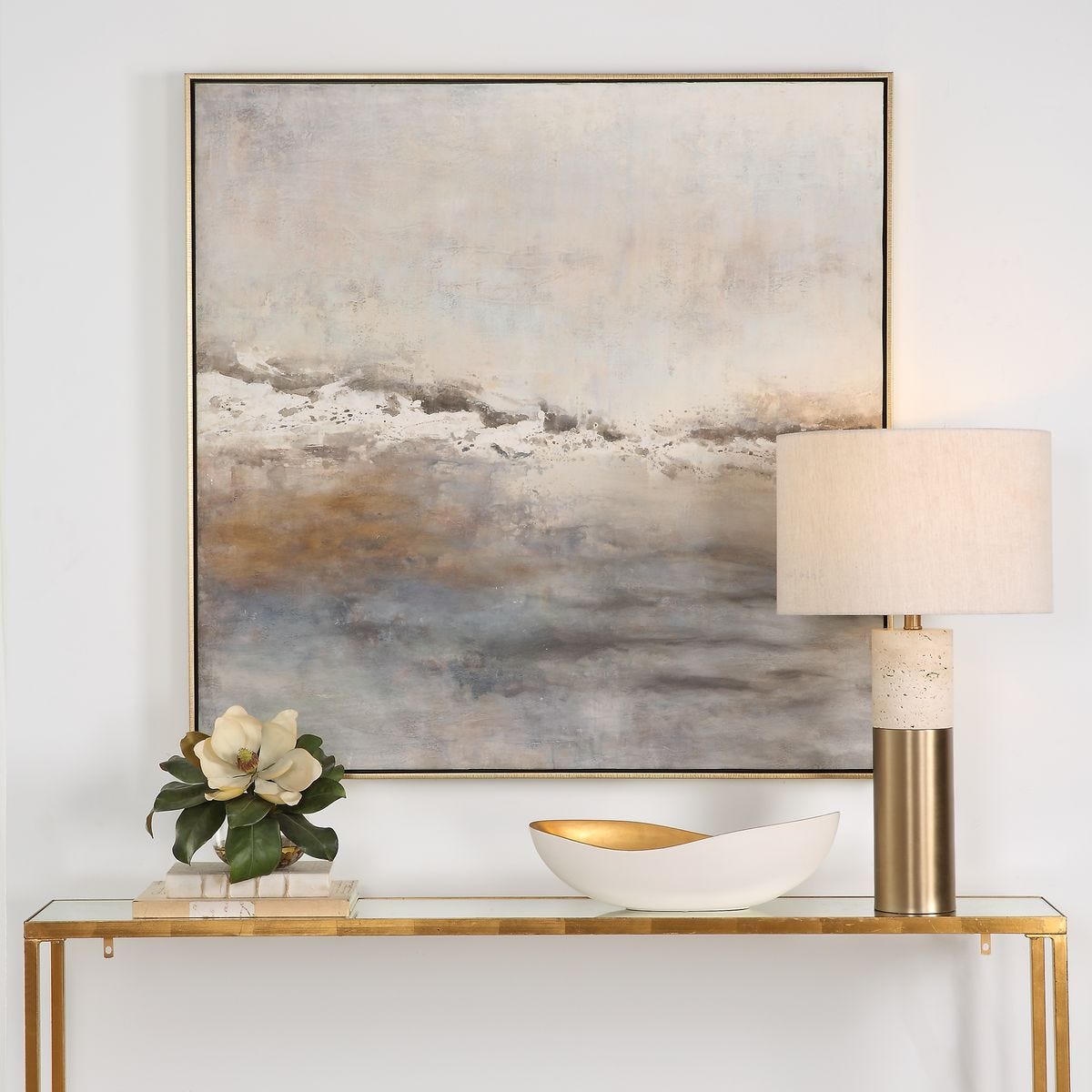Storm Clouds Hand Painted Canvas - eye-catching art pieces to enhance your home design | Image 1 | InSTYLE Home & Rugs