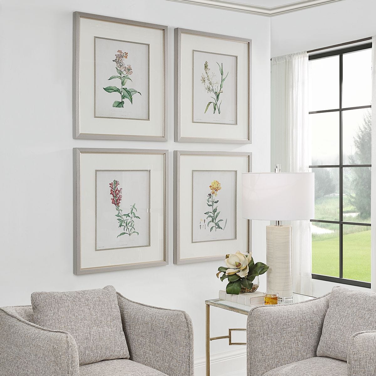 Heirloom Blooms Study Framed Prints, S/4 - bold and creative art for unique interior décor | Image 3 | InSTYLE Home & Rugs