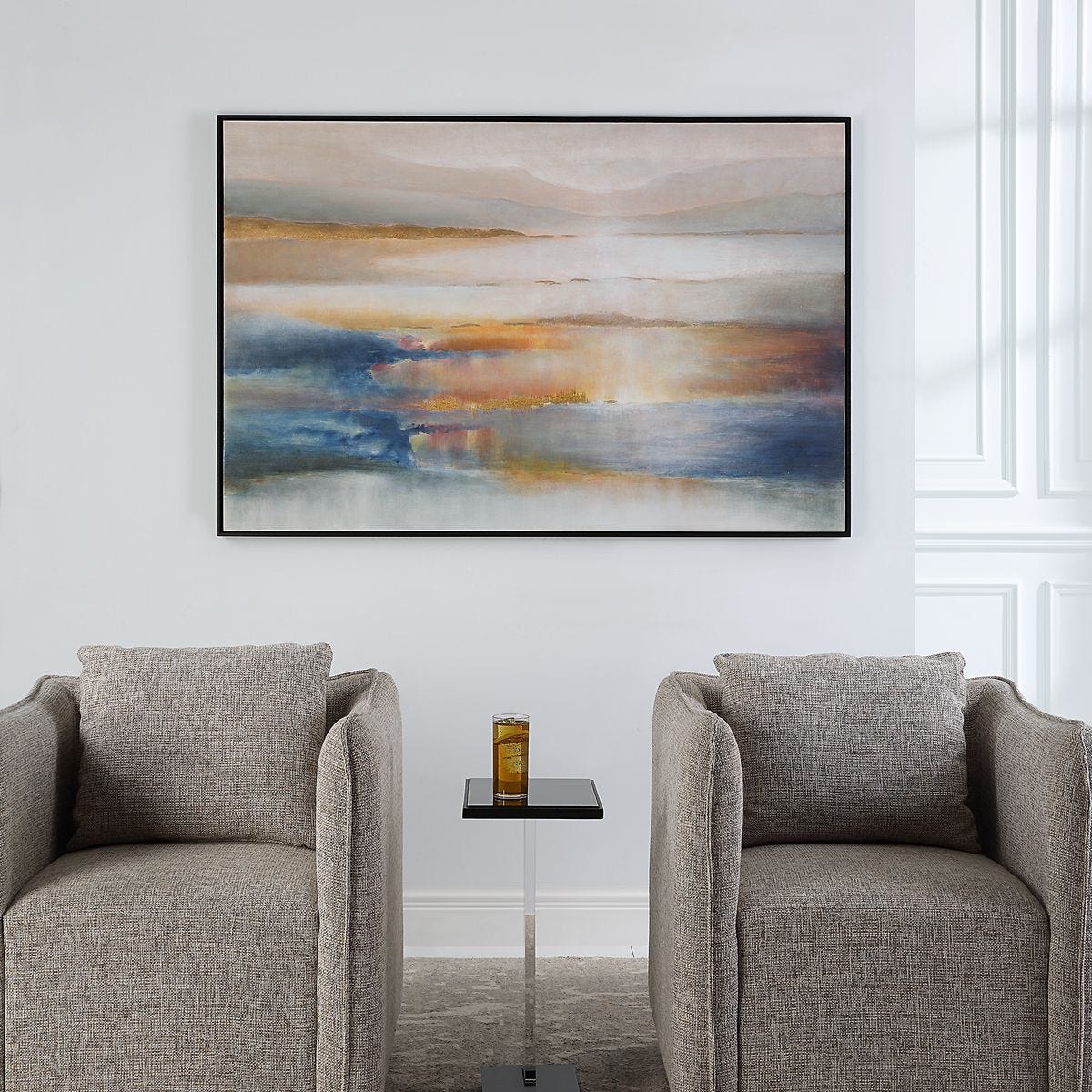 Seafaring Dusk Hand Painted Canvas - timeless artwork that brings character to any space | Image 5 | InSTYLE Home & Rugs