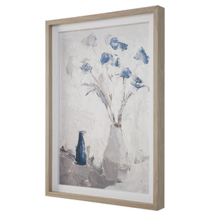 Blue Flowers In Vase Framed Print - decorative vase for enhancing your home decor with vibrant colors | Image 4 | InSTYLE Home & Rugs