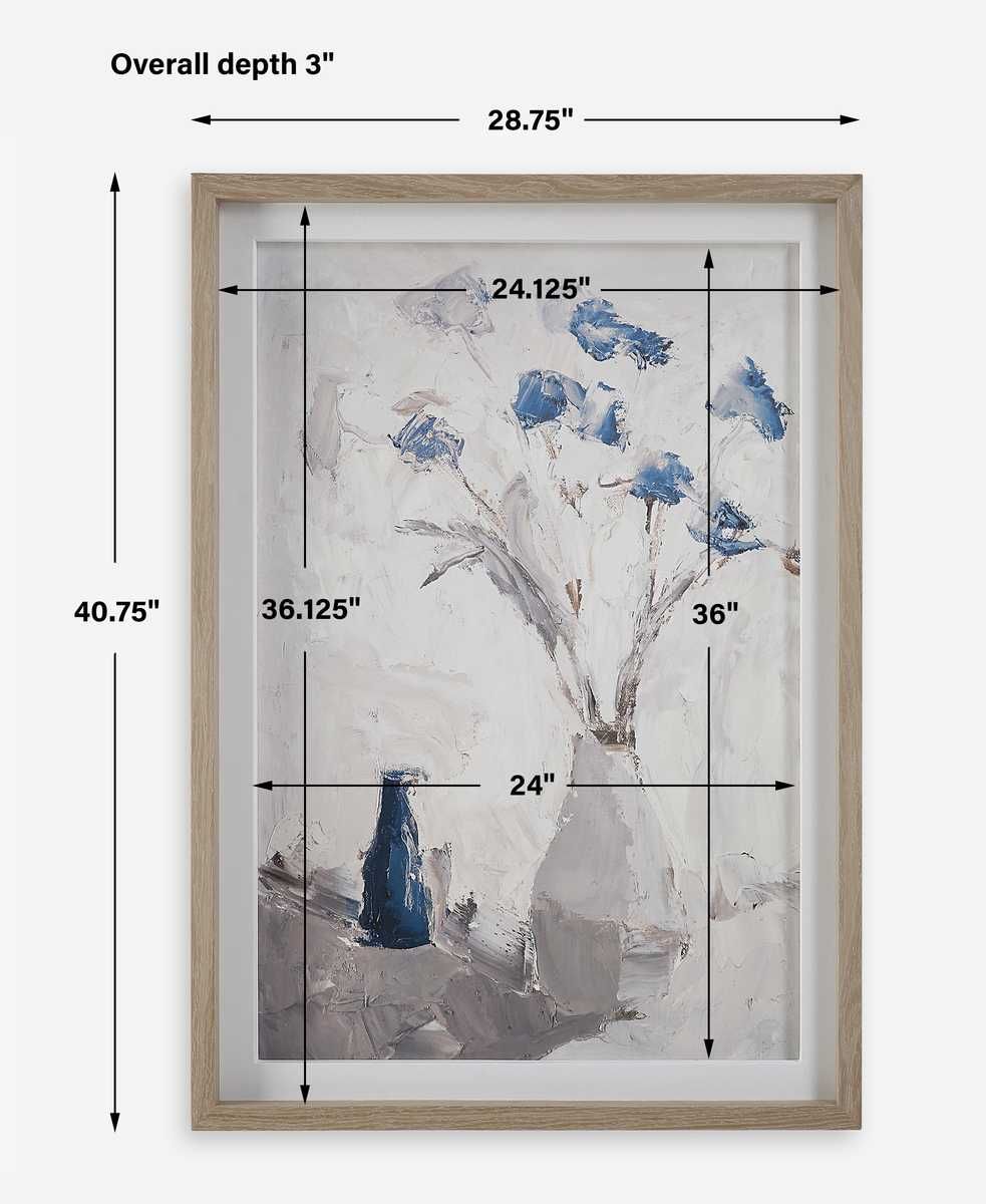 Blue Flowers In Vase Framed Print - decorative vase for enhancing your home decor with vibrant colors | Image 7 | InSTYLE Home & Rugs