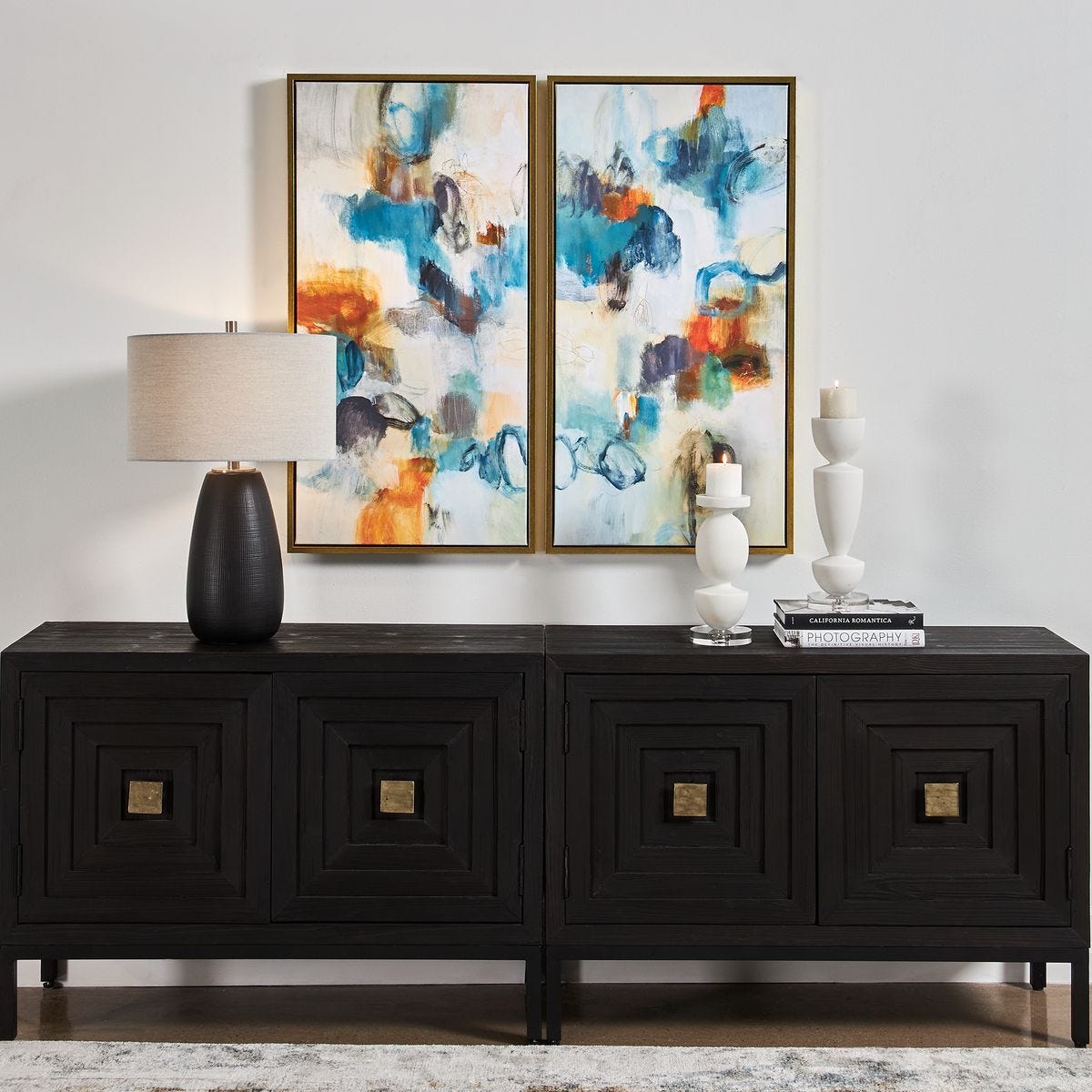Casual Moments Framed Canvases, S/2 - bold and creative art for unique interior décor | Image 1 | InSTYLE Home & Rugs