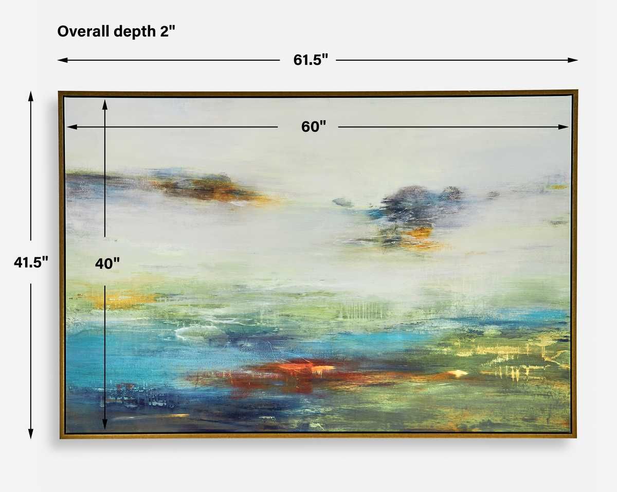Textured Land Framed Canvas - timeless artwork that brings character to any space | Image 5 | InSTYLE Home & Rugs