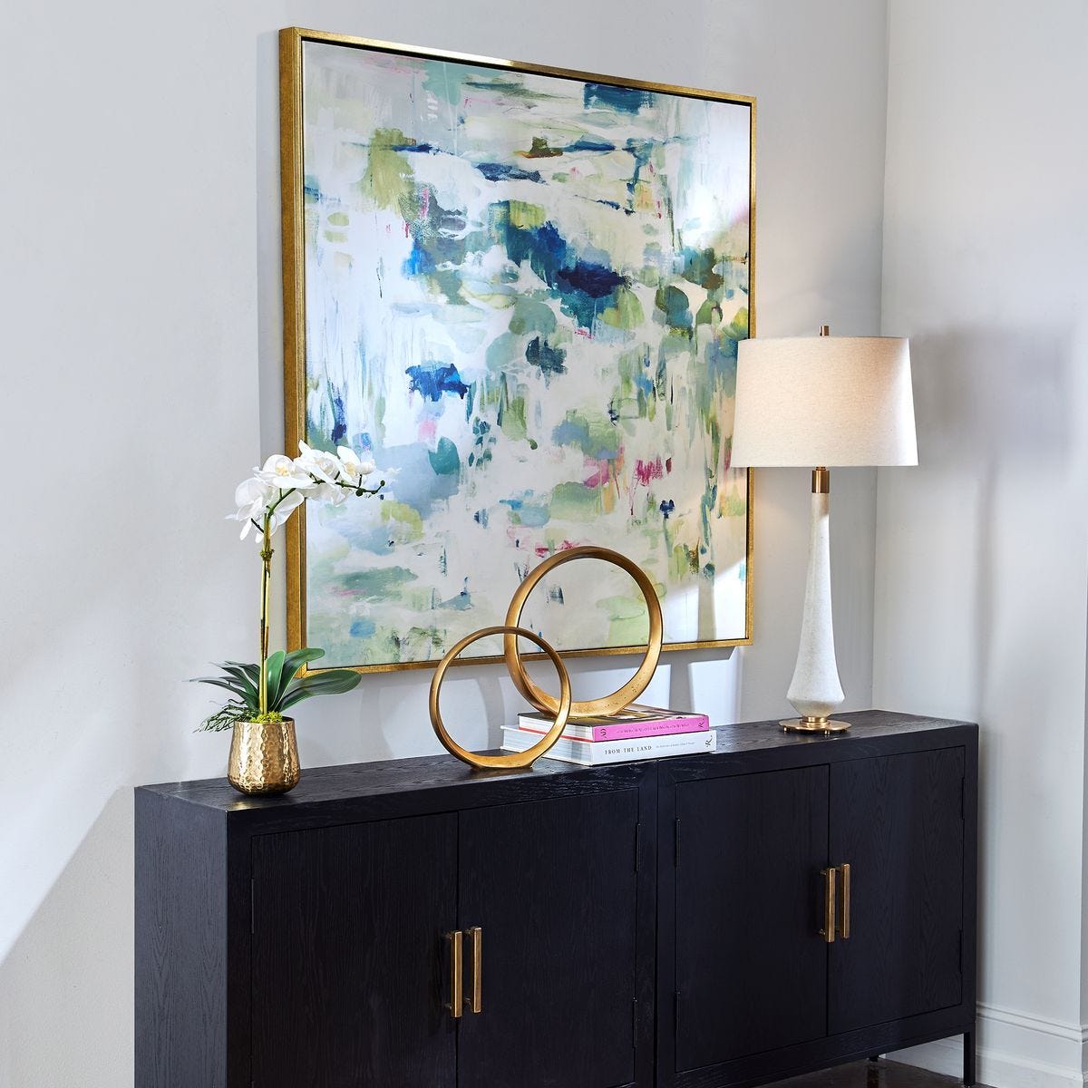Abstract Reflections Framed Canvas - bold and creative art for unique interior décor | Image 3 | InSTYLE Home & Rugs