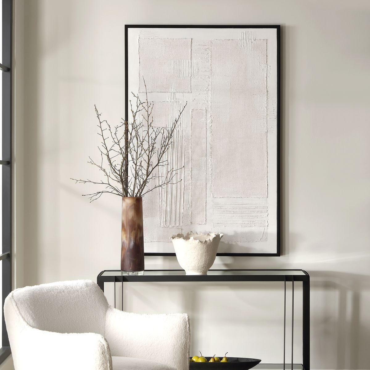 Clean Slate Hand Painted Canvas - timeless artwork that brings character to any space | Image 3 | InSTYLE Home & Rugs