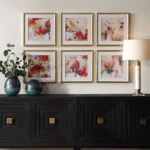 Fresh Start Framed Prints, Red, S/6 - eye-catching art pieces to enhance your home design | Image 1 | InSTYLE Home & Rugs