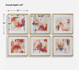 Fresh Start Framed Prints, Red, S/6 - eye-catching art pieces to enhance your home design | Image 7 | InSTYLE Home & Rugs