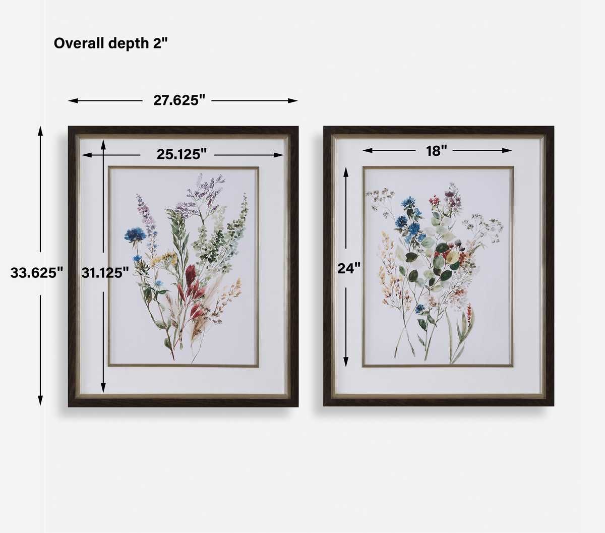 Delicate Flowers Framed Prints, S/2 - timeless artwork that brings character to any space | Image 7 | InSTYLE Home & Rugs