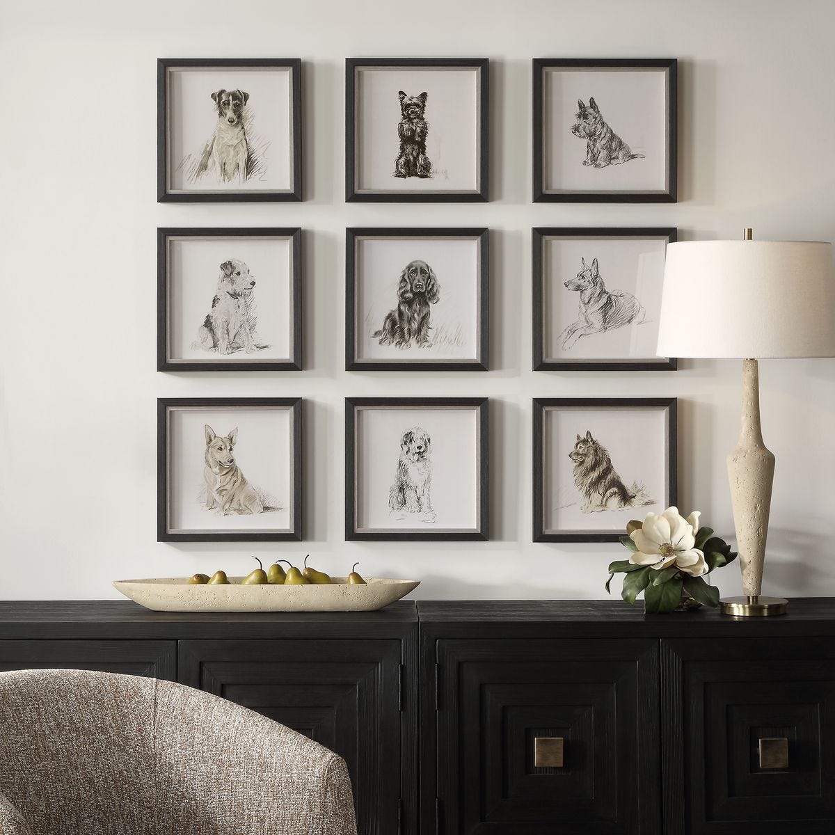 Loyal Companion Framed Prints, S/9 - timeless artwork that brings character to any space | Image 1 | InSTYLE Home & Rugs