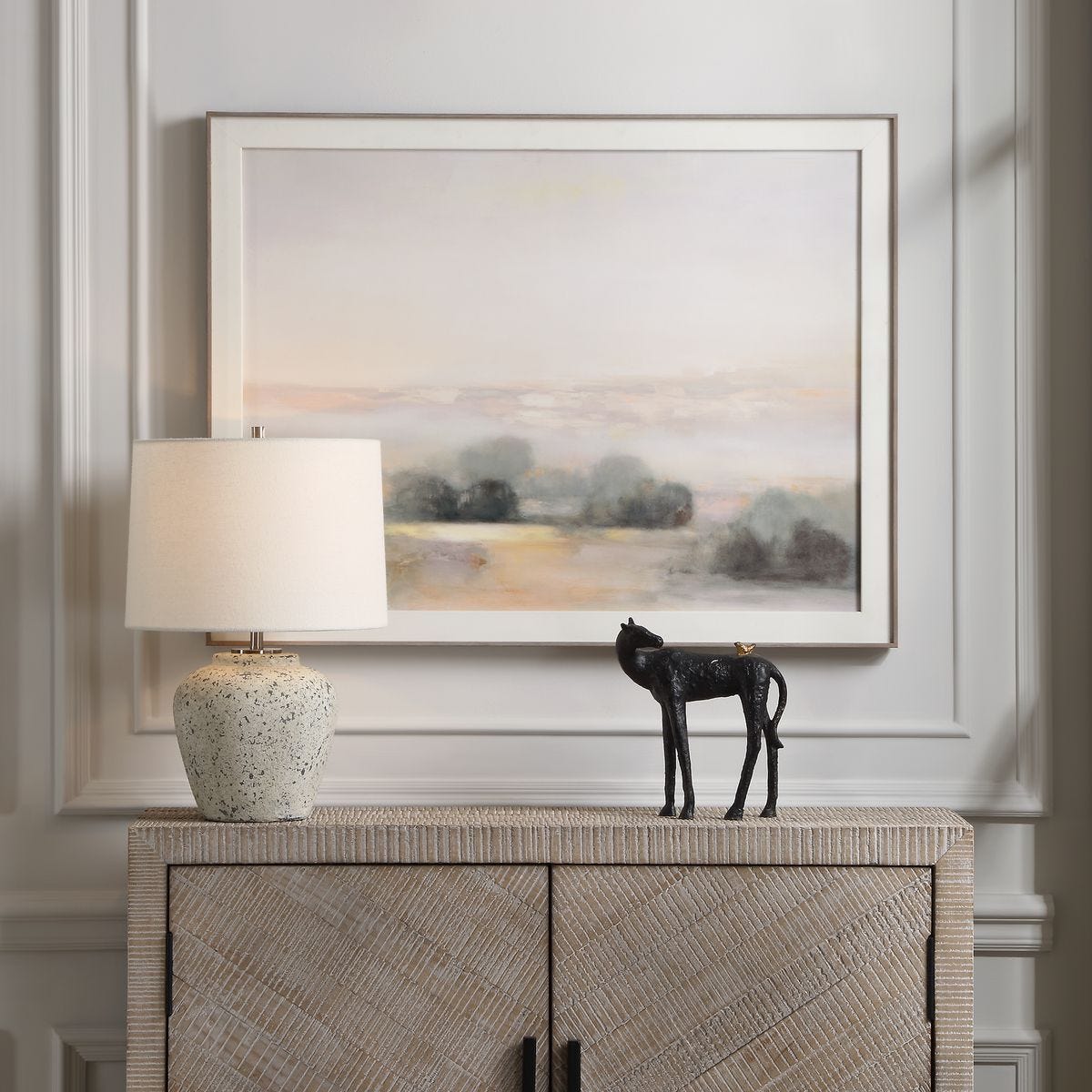 Atmospheric Neutral Framed Print - bold and creative art for unique interior décor | Image 1 | InSTYLE Home & Rugs