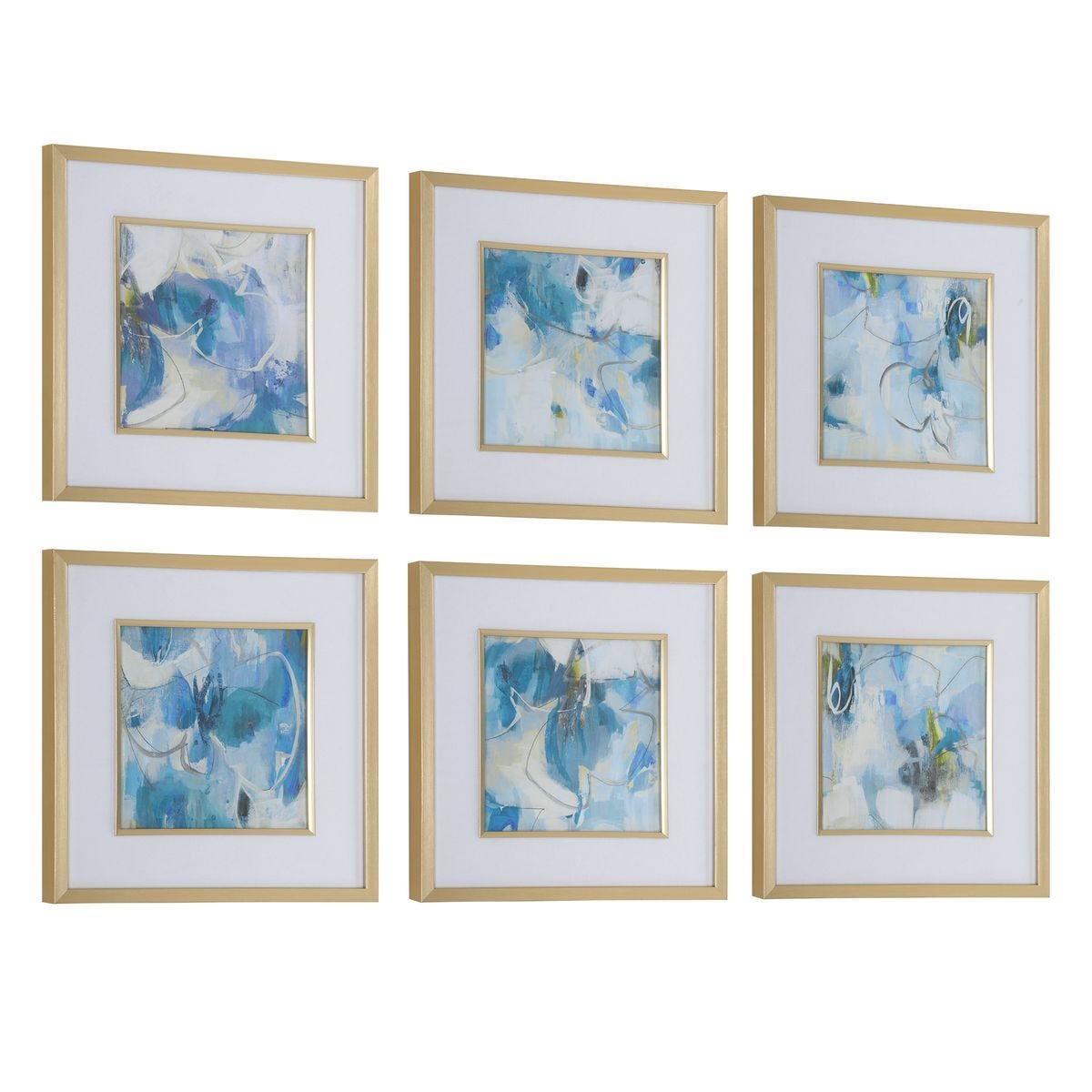 Fresh Start Framed Prints, Blue, S/6 - bold and creative art for unique interior décor | Image 4 | InSTYLE Home & Rugs