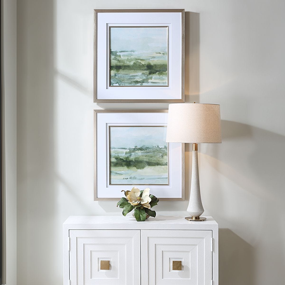 Soft Sage Framed Prints, S/2 - eye-catching art pieces to enhance your home design | Image 1 | InSTYLE Home & Rugs