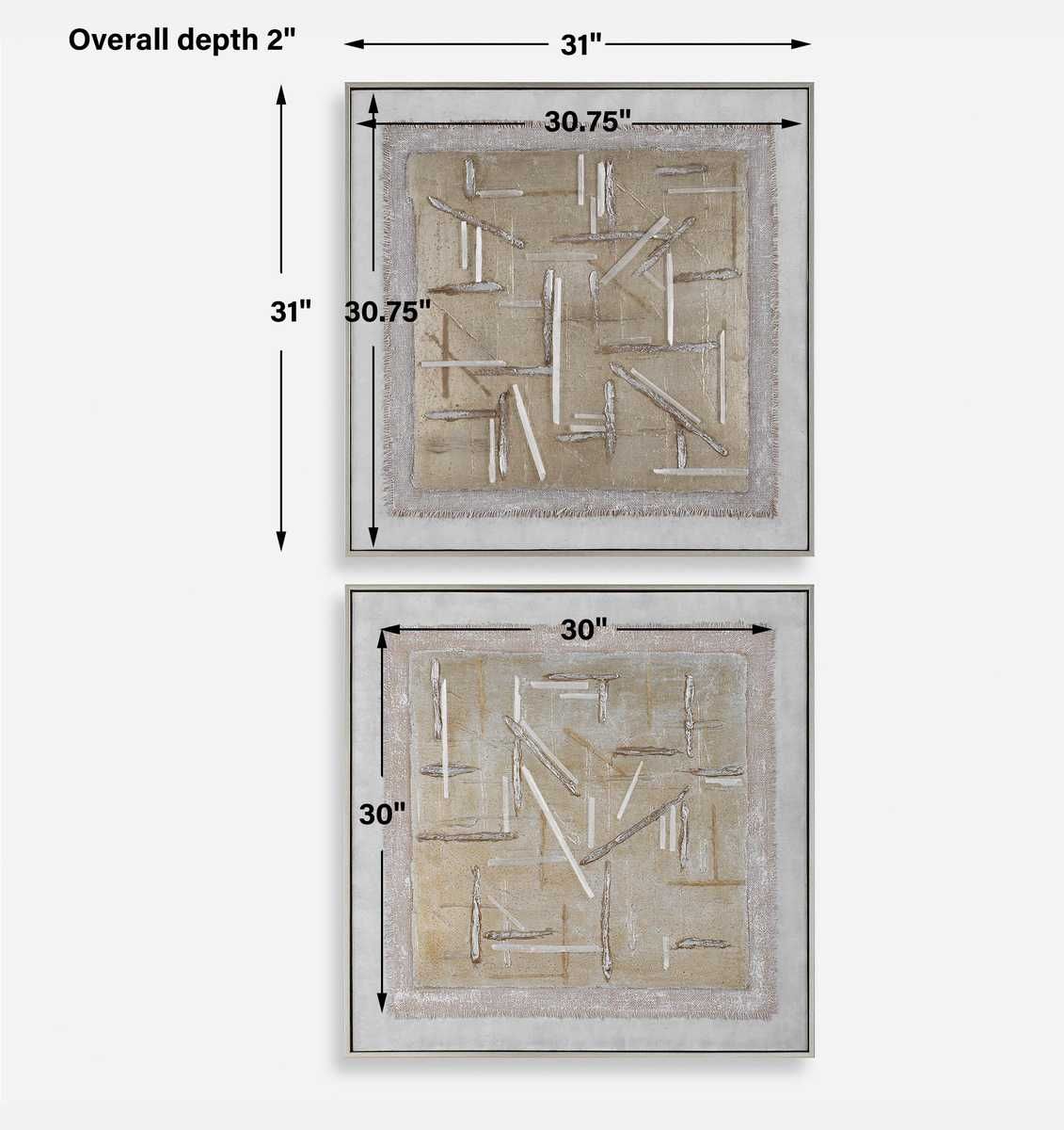 Unpredictable Hand Painted Canvases, S/2 - timeless artwork that brings character to any space | Image 6 | InSTYLE Home & Rugs