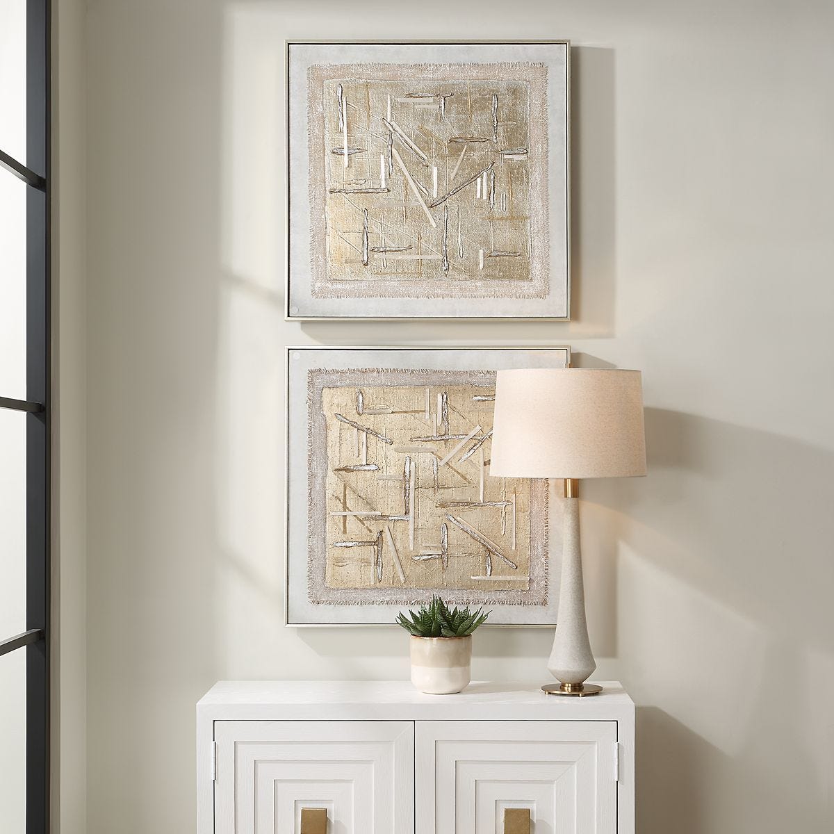 Unpredictable Hand Painted Canvases, S/2 - timeless artwork that brings character to any space | Image 1 | InSTYLE Home & Rugs
