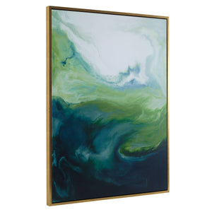 Serene Green Framed Canvas - timeless artwork that brings character to any space | Image 4 | InSTYLE Home & Rugs