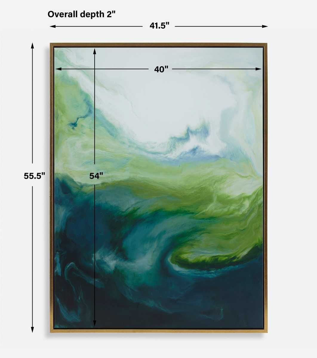 Serene Green Framed Canvas - timeless artwork that brings character to any space | Image 6 | InSTYLE Home & Rugs