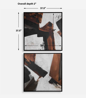Tactile Inspiration Framed Canvases, S/2 - timeless artwork that brings character to any space | Image 5 | InSTYLE Home & Rugs