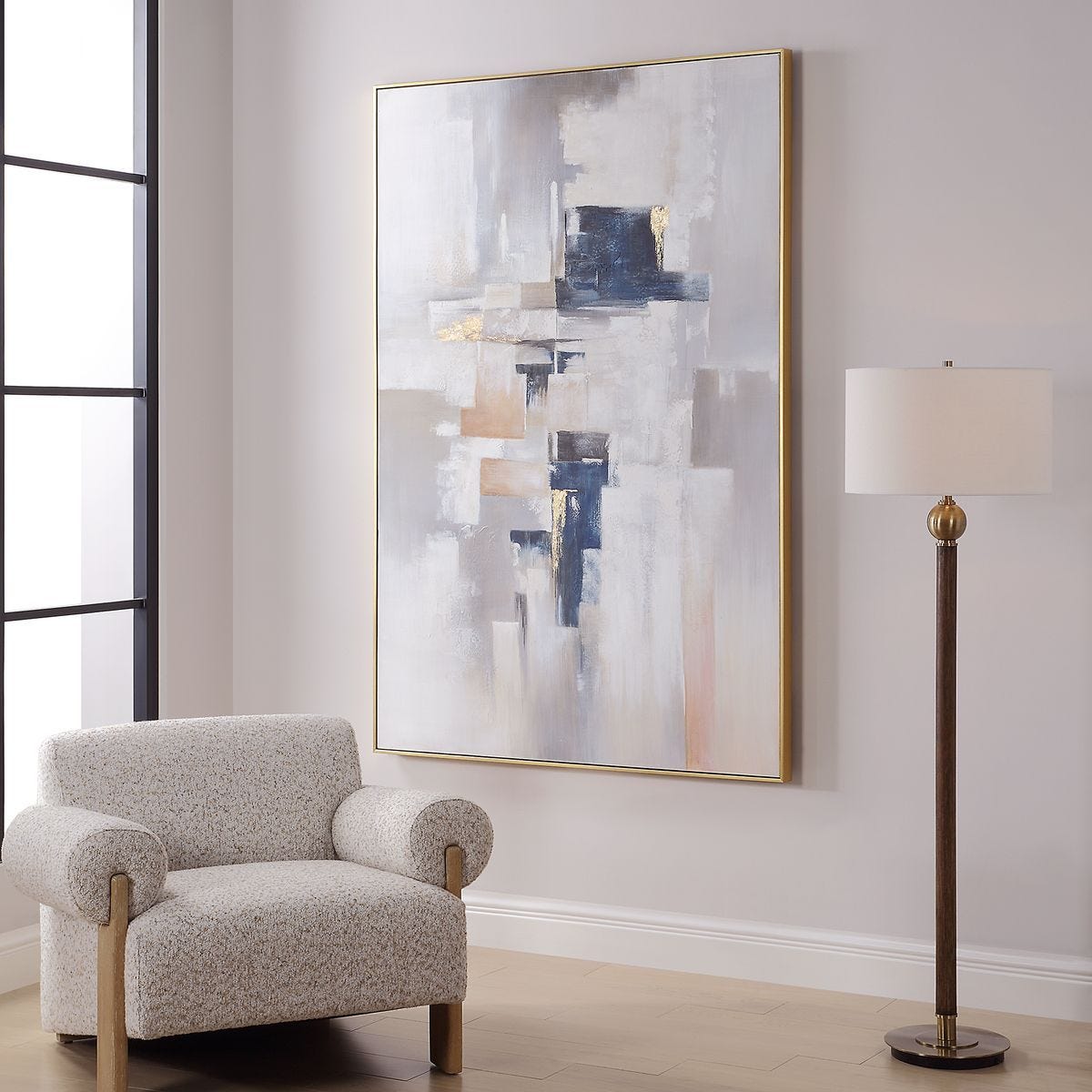 Waterfront Hand Painted Canvas - bold and creative art for unique interior décor | Image 3 | InSTYLE Home & Rugs