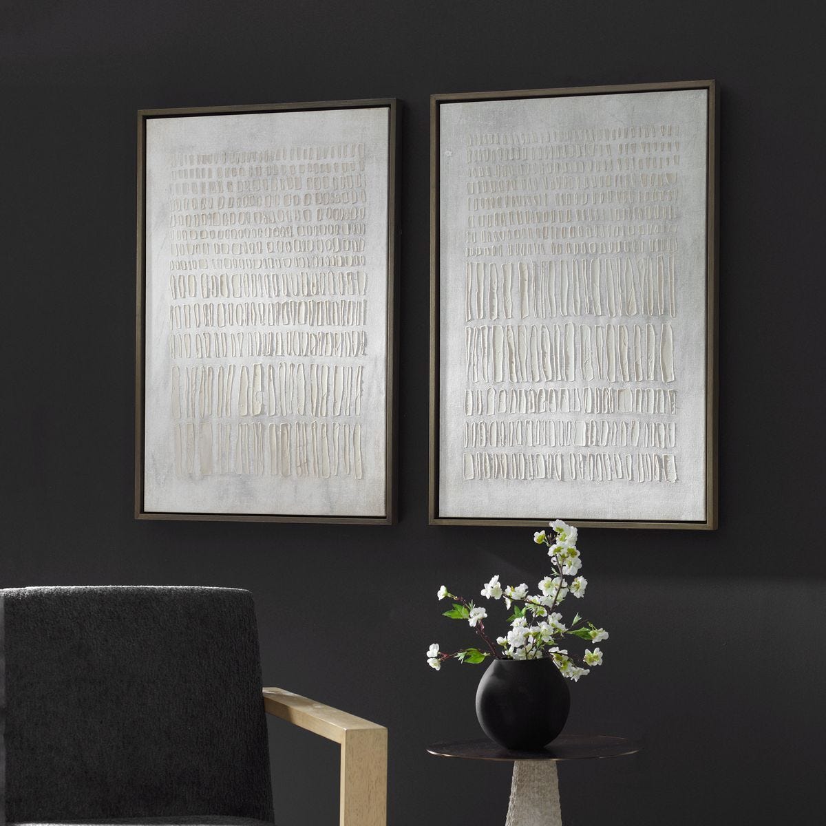 Social Theory Framed Canvases, S/2 - eye-catching art pieces to enhance your home design | Image 3 | InSTYLE Home & Rugs