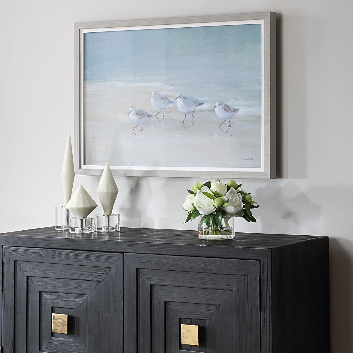 Tranquil Shorebirds on the Sand Framed Print - bold and creative art for unique interior décor | Image 3 | InSTYLE Home & Rugs