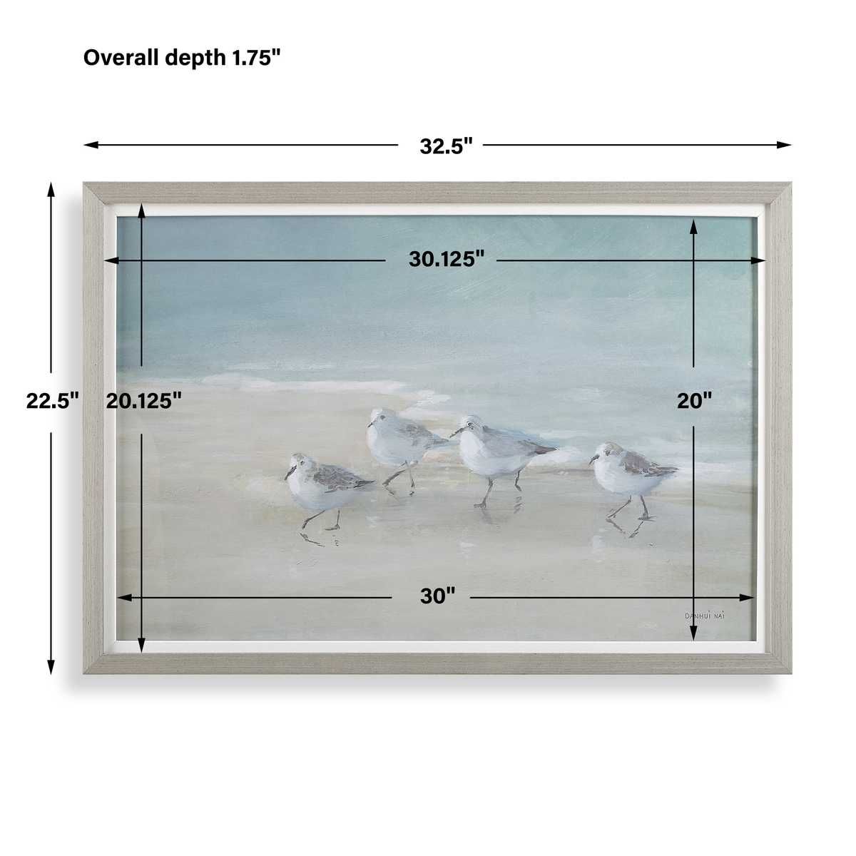 Tranquil Shorebirds on the Sand Framed Print - bold and creative art for unique interior décor | Image 6 | InSTYLE Home & Rugs