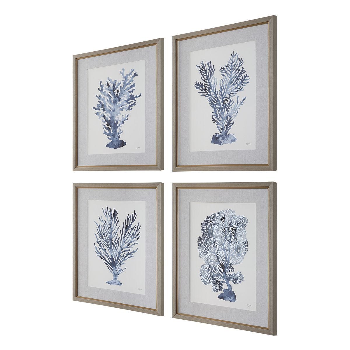 Shibori Coral Framed Prints, S/4 - timeless artwork that brings character to any space | Image 4 | InSTYLE Home & Rugs