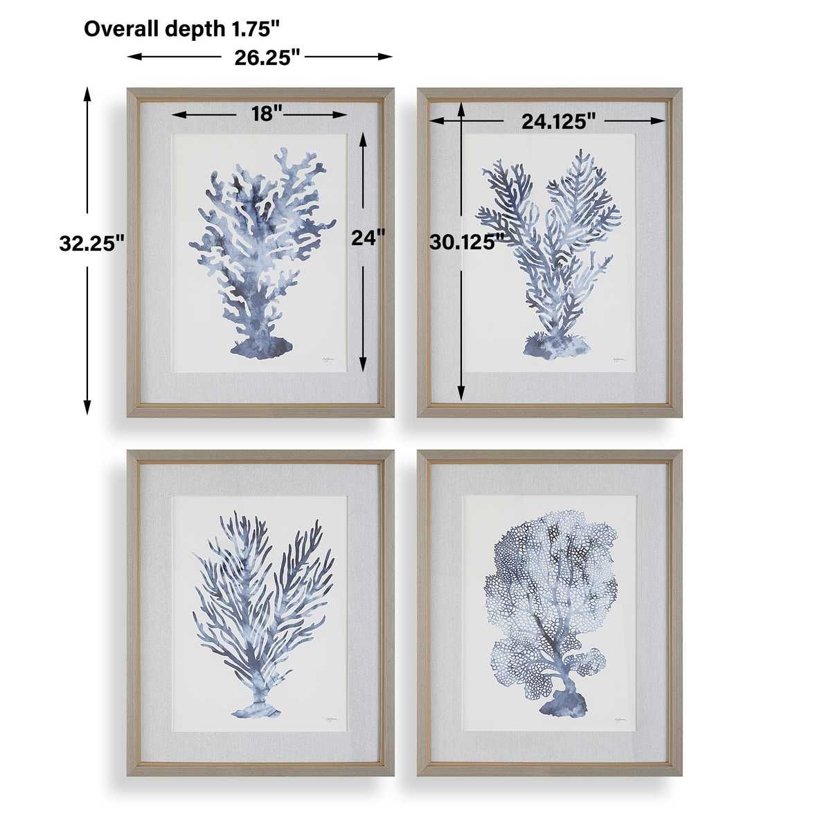 Shibori Coral Framed Prints, S/4 - timeless artwork that brings character to any space | Image 6 | InSTYLE Home & Rugs