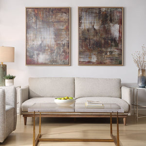 Molten Patina Framed Canvases, S/2 - eye-catching art pieces to enhance your home design | Image 1 | InSTYLE Home & Rugs