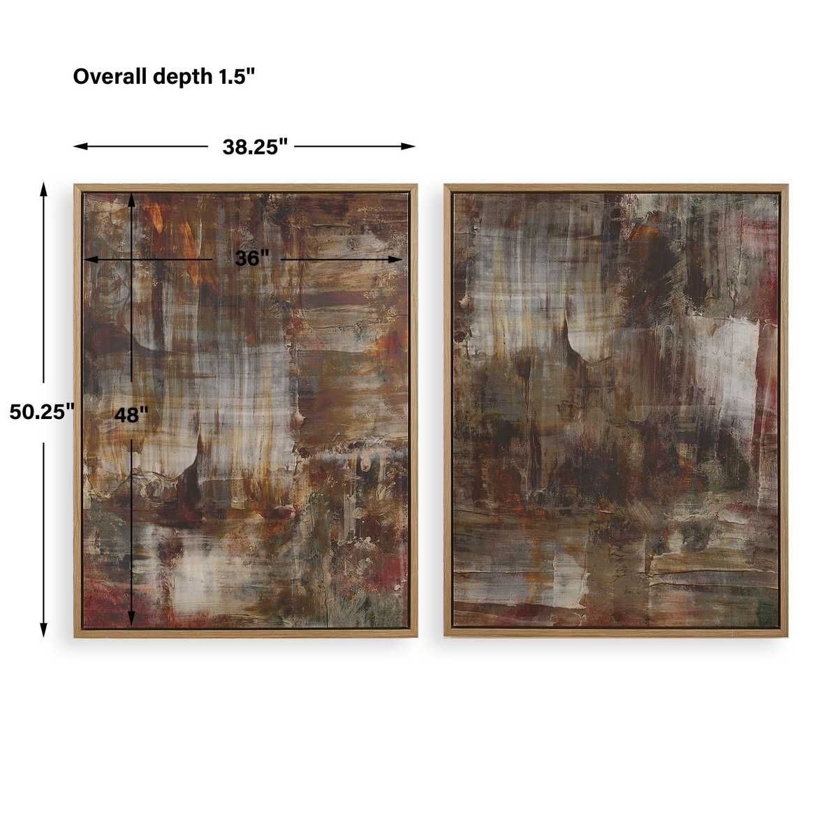 Molten Patina Framed Canvases, S/2 - eye-catching art pieces to enhance your home design | Image 7 | InSTYLE Home & Rugs