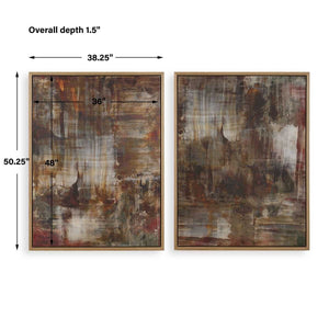 Molten Patina Framed Canvases, S/2 - eye-catching art pieces to enhance your home design | Image 7 | InSTYLE Home & Rugs