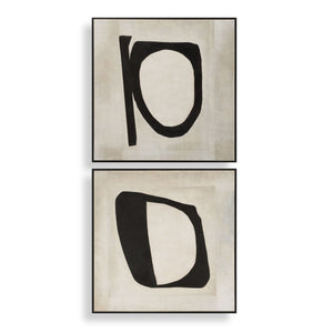 Characters Hand Painted Canvases, S/2 - bold and creative art for unique interior décor | Image 2 | InSTYLE Home & Rugs