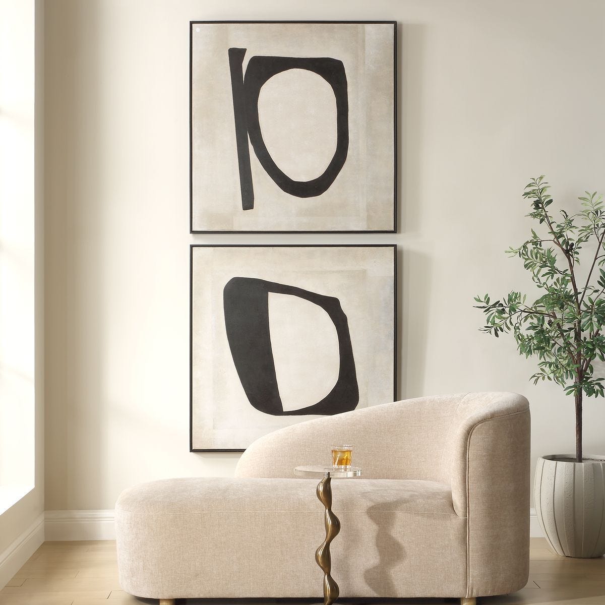 Characters Hand Painted Canvases, S/2 - bold and creative art for unique interior décor | Image 1 | InSTYLE Home & Rugs