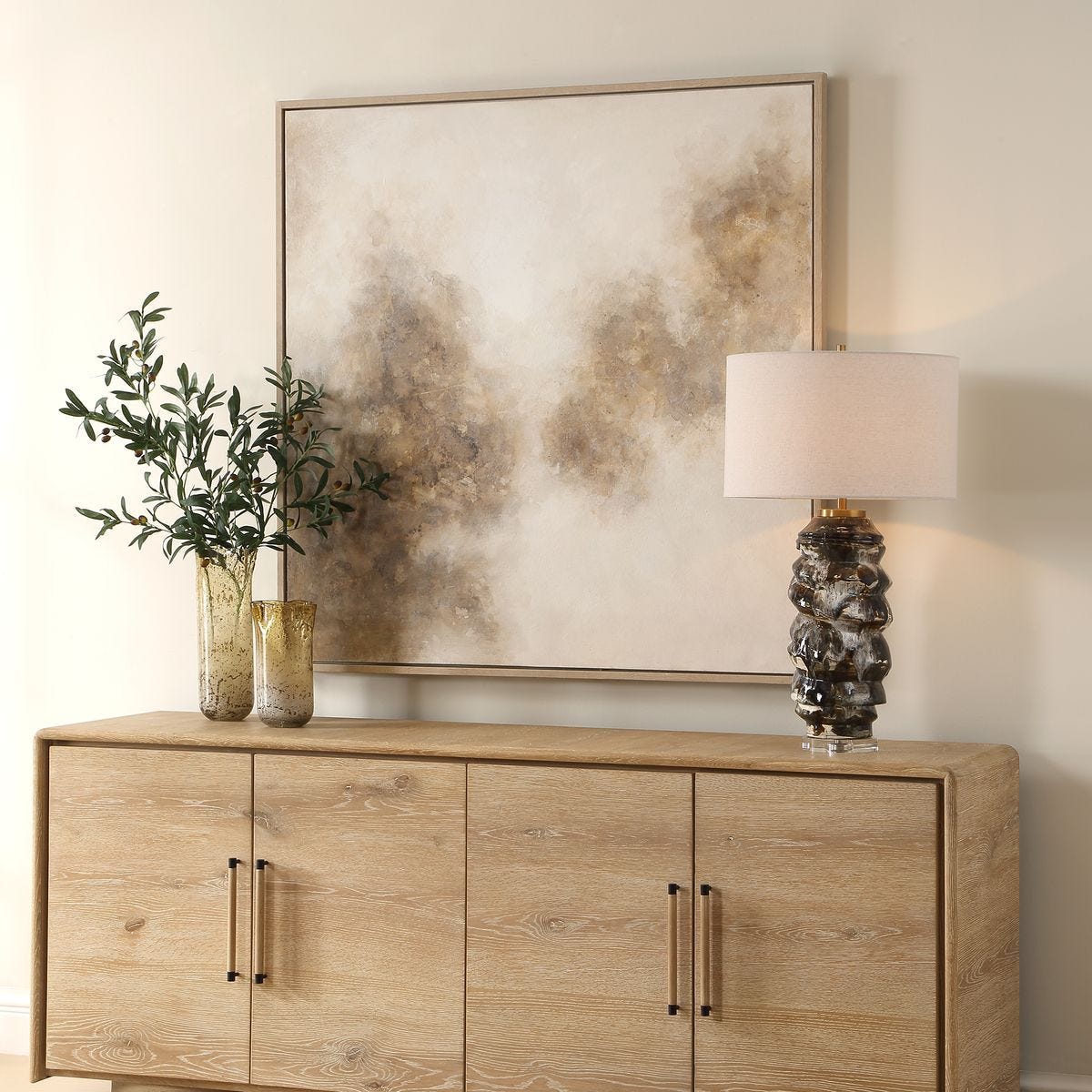 Up In Smoke Hand Painted Canvas - bold and creative art for unique interior décor | Image 3 | InSTYLE Home & Rugs