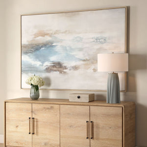 Chasing Blue Hand Painted Canvas - eye-catching art pieces to enhance your home design | Image 3 | InSTYLE Home & Rugs