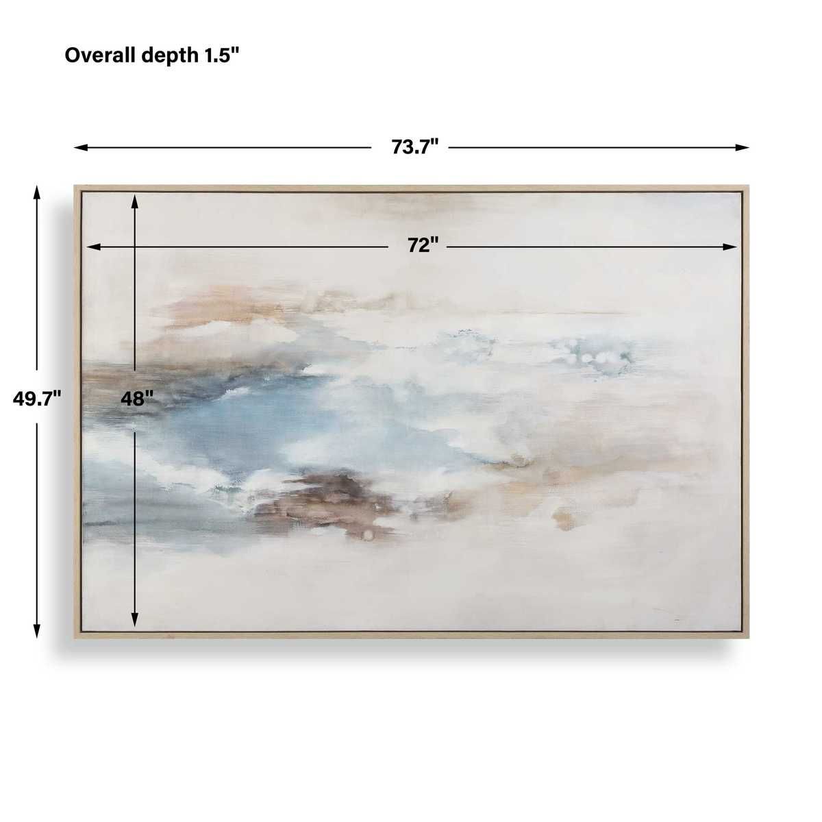 Chasing Blue Hand Painted Canvas - eye-catching art pieces to enhance your home design | Image 7 | InSTYLE Home & Rugs