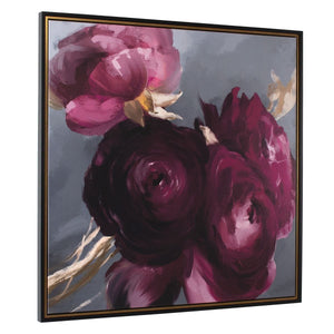 Plum Ranculus Framed Canvas - timeless artwork that brings character to any space | Image 4 | InSTYLE Home & Rugs