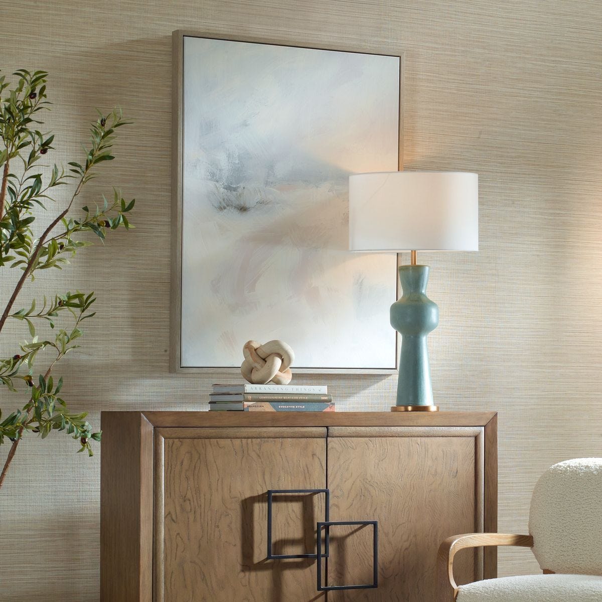 Simple Serenity Framed Canvas - timeless artwork that brings character to any space | Image 3 | InSTYLE Home & Rugs