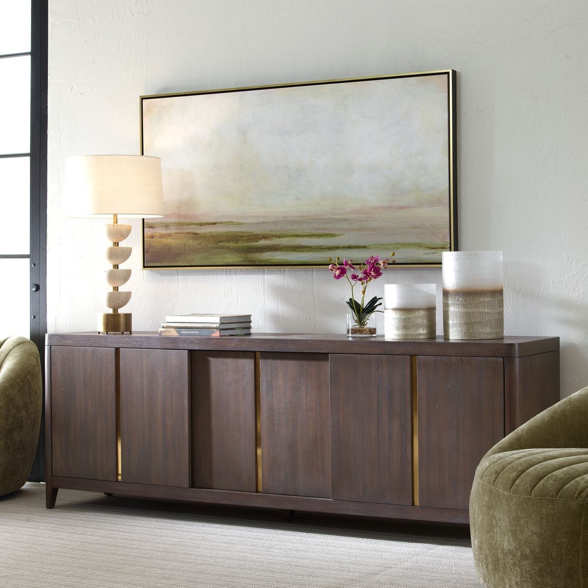 Hazy Lake Framed Canvas - eye-catching art pieces to enhance your home design | Image 3 | InSTYLE Home & Rugs