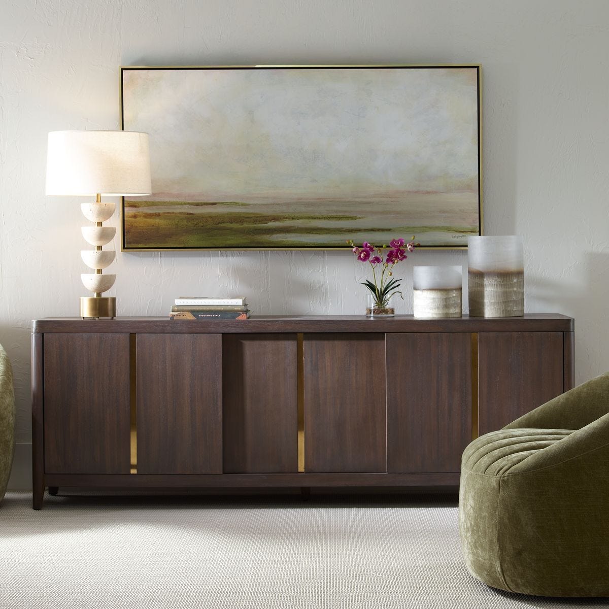 Hazy Lake Framed Canvas - eye-catching art pieces to enhance your home design | Image 1 | InSTYLE Home & Rugs